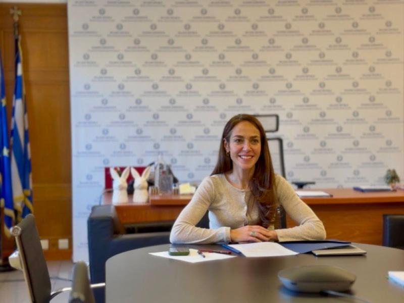 Η υπουργός Κοινωνικής Συνοχής και Οικογένειας, Δόμνα Μιχαηλίδου