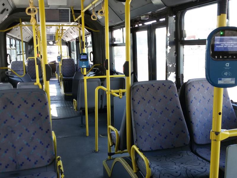 Το εσωτερικό σε λεωφορείο του ΟΑΣΑ