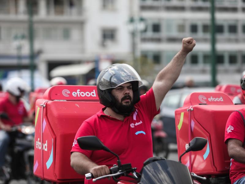 Efood, delivery, απεργία