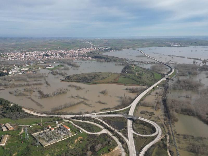Πλημμύρες στον Έβρο, αεροφωτογραφία