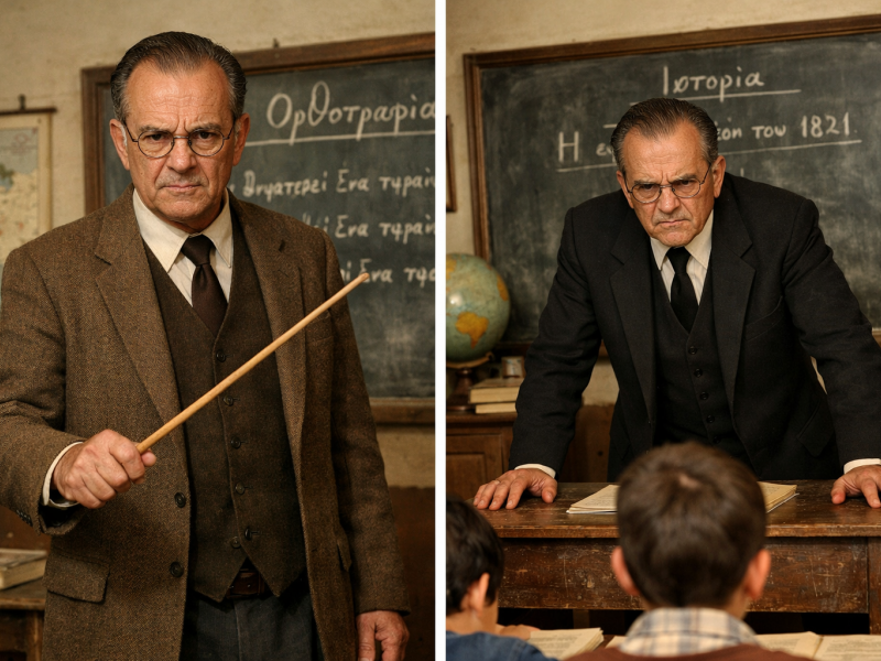 δασκαλος με βεργα και αυταρχισμό