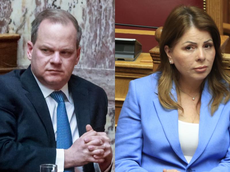 Κώστας Αχιλλέας Καραμανλής και Κατερίνα Παπακώστα