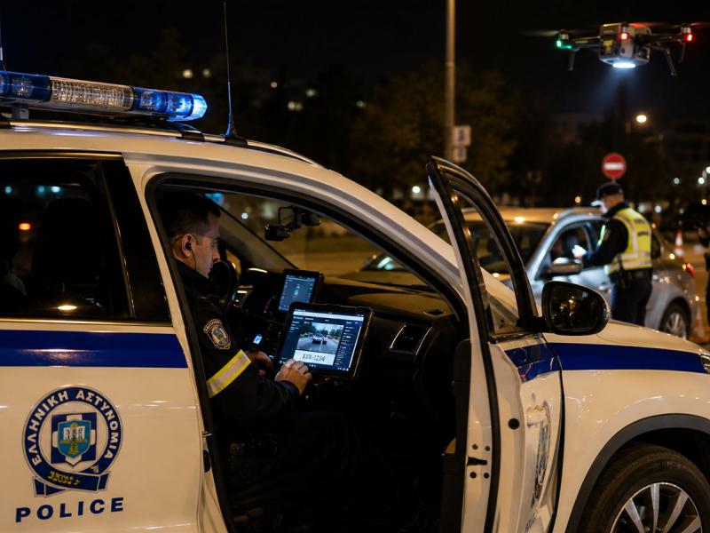 Περιπολικό της Αστυνομίας το βράδυ