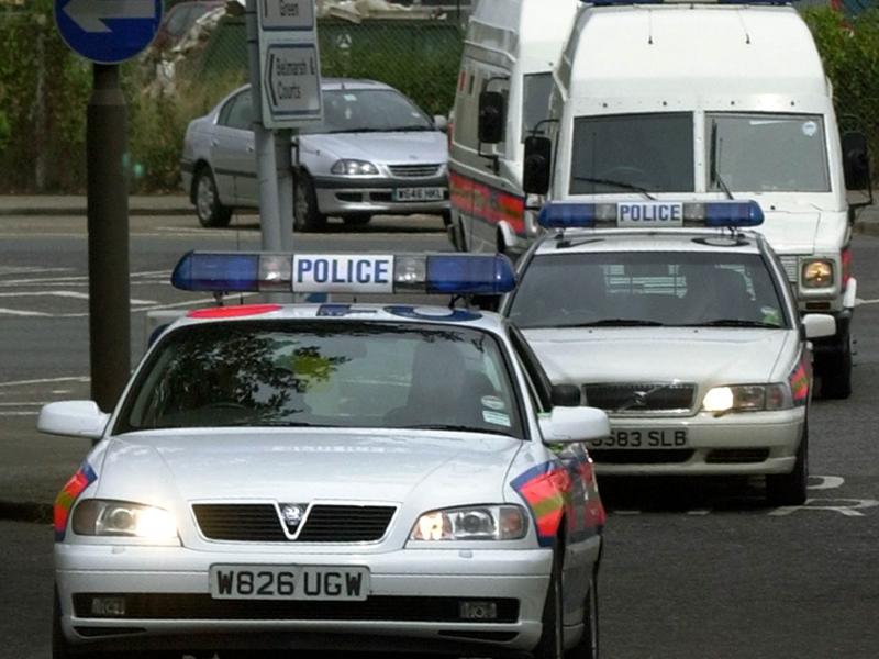 British police cars