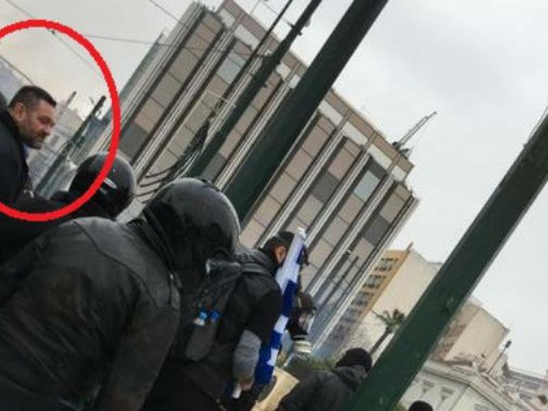 Ο Γιάννης Λαγός στο συλλαλητήριο για το Μακεδονικό