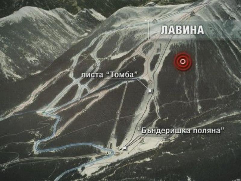 Χάρτης με το σημείο της κατολίσθησης