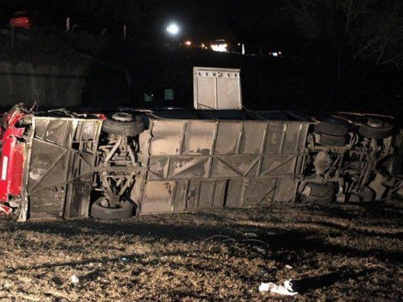 Ανατροπή λεωφορείου