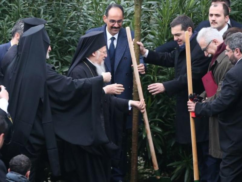 Ο Οικουμενικός Πατριάρχης Βαρθολομαίος και ο πρωθυπουργός Αλέξης Τσίπρας