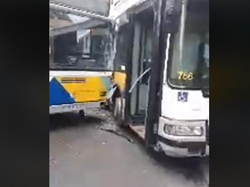 συγκρουση λεωφορείων