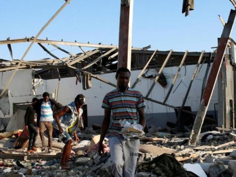 immigrants bombing tripoli