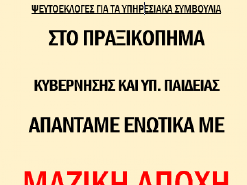 Υπηρεσιακά Συμβούλια: Σε αποχή από τις ηλεκτρονικές ψευδοεκλογές καλεί η ΕΛΜΕ Κεφαλονιάς Ιθάκης