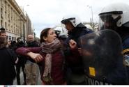 αστυνομικη βια στην πορεια για τεμπη