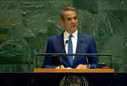Ο πρωθυπουργός Κυριάκος Μητσοτάκης μιλάει στη Γενική Συνέλευση του ΟΗΕ