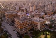Πανοραμική φωτογραφία με πολυκατοικίες