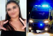 Θάνατος 16χρονης στο Γκάζι, κολάζ με τη φωτογραφία της και φωτογραφία ΕΚΑΒ