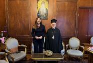 Συνάντηση Σοφίας Ζαχαράκη με Οικουμενικό Πατριάρχη