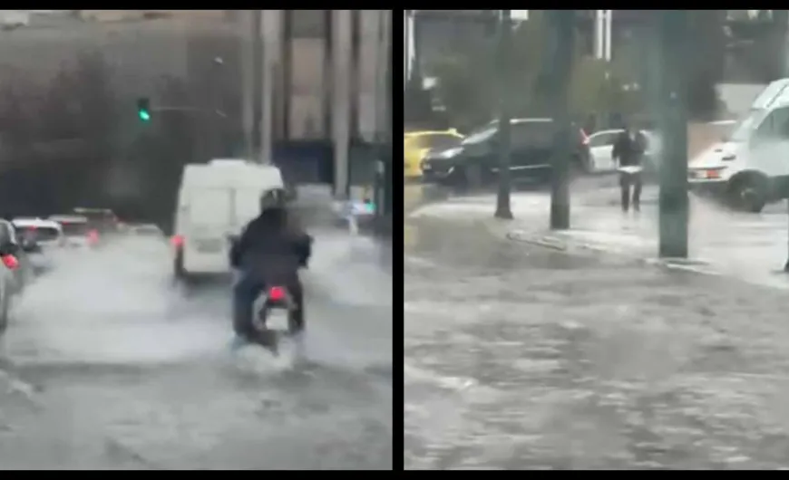 Κακοκαιρία: Πλημμύρισε το Σύνταγμα μπροστά από την Βουλή