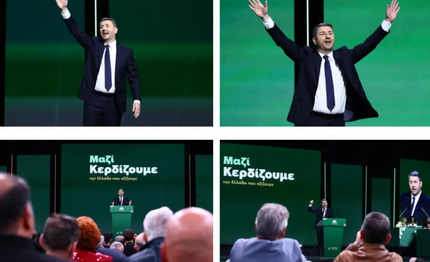 Ο Νίκος Ανδρουλάκης στο Συνέδριο του ΠΑΣΟΚ