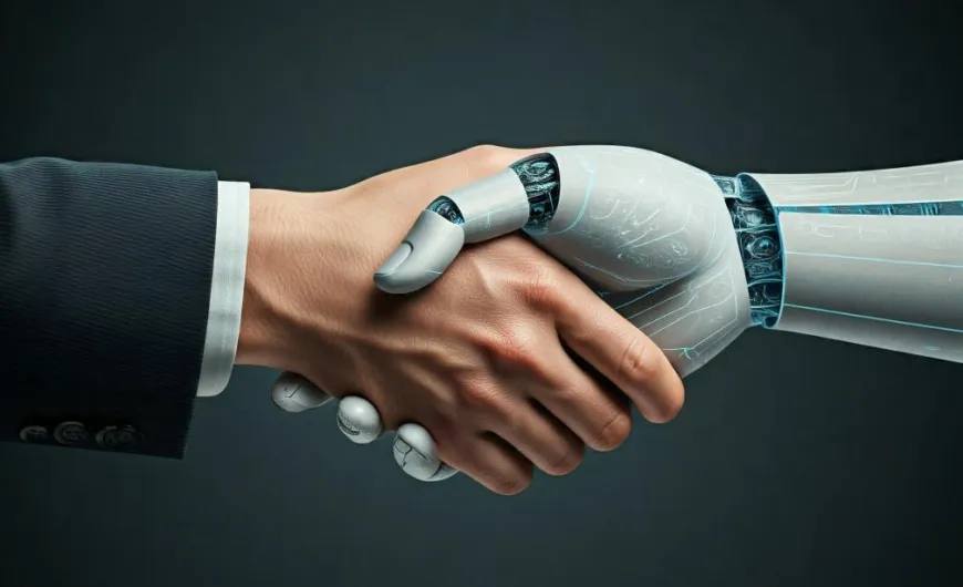 robot and human