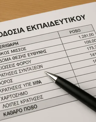 ΜΙΣΘΟΔΟΣΙΑ ΕΚΠΑΙΔΕΥΤΙΚΩΝ