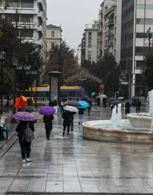 κακοκαιρία στο Σύνταγμα