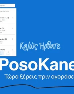 Ξεκίνησε η λειτουργία της εφαρμογής PosoKanei για σύγκριση τιμών σε σούπερ μάρκετ