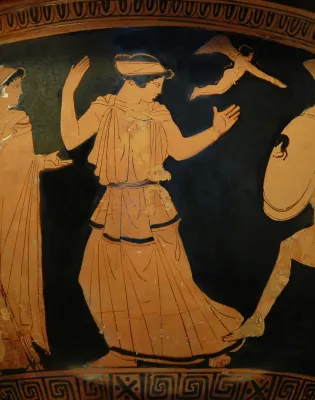 Η Ωραία Ελένη και ο Μενέλαος σε αγγειογραφία