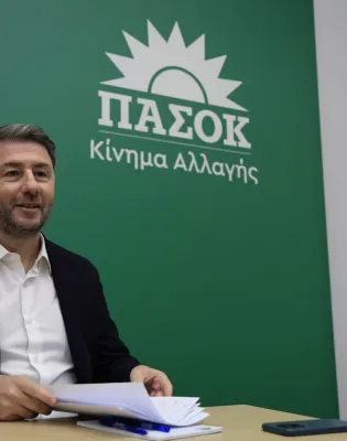 Ο πρόεδρος του ΠΑΣΟΚ Νίκος Ανδρουλάκης