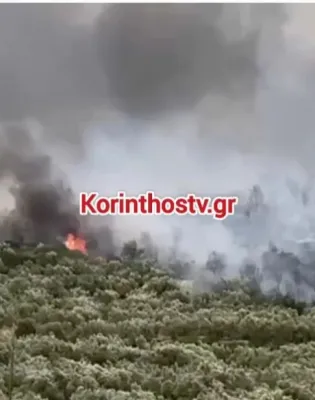 Πύρινο μέτωπο στο Σπαθοβούνι Κορινθίας – Ήχησε το 112, μεγάλη κινητοποίηση της Πυροσβεστικής
