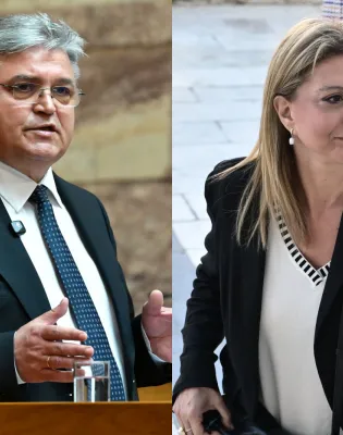 Η Μαρία Καρυστιανού και ο Πρόεδρος της ΝΙΚΗΣ Δημήτρης Νατσιός
