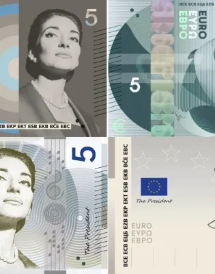 Τα νέα χαρτονομίσματα του ευρώ με τη Μαρία Κάλλας 