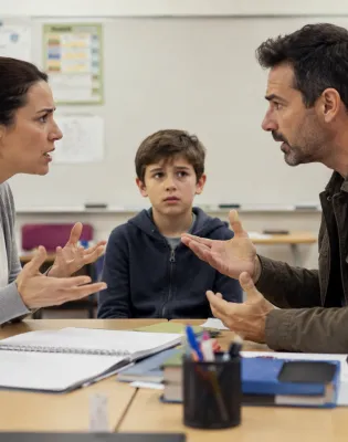 parents fighting teacherd