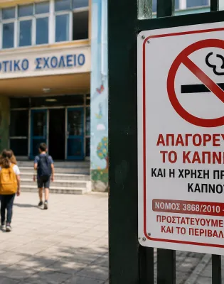 apagoreuetai kapnisma