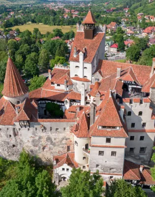 the bran castle in romania