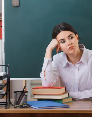 sad teacher