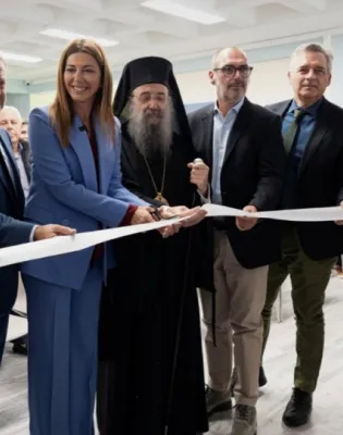 Η υπουργός Παιδείας Σοφία Ζαχαράκη στα εγκαίνια του Κέντρου Καινοτομίας Δυτικής Ελλάδας