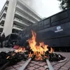 Επεισόδια στην πορεία των εκπαιδευτικών