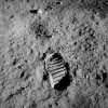 first step on the moon
