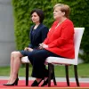 merkel seated
