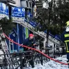 Συγγρού, έκρηξη, πυροσβέστες, διάσωση, κατάσβεση πυρκαγιάς, χιόνια, κάγκελα