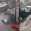 πλημμύρες, καταιγίδα, αυτοκίνητα
