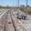 Σύγκρουση τρένου με μηχανήματα