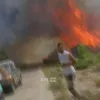 Τηλεοπτικό συνεργείο στη φωτιά της Ρόδου