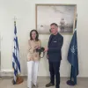 Ο Πρύτανης του Διεθνούς Πανεπιστημίου της Ελλάδος, Καθηγητής, Σταμάτης Αγγελόπουλος υποδέχτηκε σήμερα, στην Αλεξάνδρεια Πανεπιστημιούπολη στη Σίνδο, την Άννα Διαμαντοπούλου