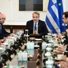 ο Κυριάκος Μητσοτάκης κατά την εισαγωγική του τοποθέτηση στο πρώτο Υπουργικό Συμβούλιο