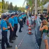 Διαμαρτυρία έξω από το αμερικανικό κολέγιο Deree