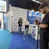 υποψήφιοι διδάκτορες του Τμήματος Ηλεκτρολόγων Μηχανικών και Μηχανικών Υπολογιστών παρουσίασαν στο περίπτερο του alfavita.gr στη ΔΕΘ το προηγμένο ρομποτικό σύστημα Thrax