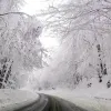 Χιονισμένος δρόμος στη Φλώρινα