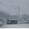 Κακοκαιρία: Λεωφορείο στο χιόνι