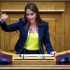 Η υπουργός Κοινωνικής Συνοχής και Οικογένειας, Δόμνα Μιχαηλίδου